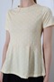 Women's Sandy Crew Neck Short Sleeve Peplum Blouse - 2