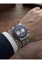 Men's Wristwatch with Bracelet Gift Steel Band Calendar Quartz Watch – Navy Blue Dial Chronograph Tasa - 3