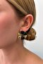 Steel Petalia Earrings Black - 2