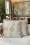 Geometric Gold Polka Dot Stylish Fringed Pillowcase - Circle Bohemian Cream Mink Tassel Throw Pillow Cover - 7