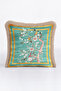Japanese Floral Bird Fringe Pillowcase - Exotic Spring Boho Turquoise Mink Tassel Throw Pillow Cover - 4