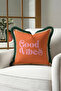 Retro Slogan Pop Art Look Fringed Pillowcase-Bohemian Text Pink Black Tassel Throw Pillow Cover - 3