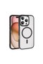 iPhone 16 Pro Max Case Magsafe Transparent Back Face Camera Raised Silicone - 2