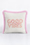 Typography Good Vibes Elegant Fringe Pillowcase-Romantic Lettering Boho Pink Tassel Throw Pillow Cover - 5