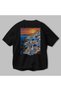 Santorini Greece Black Oversize Country City Back Printed Unisex T-Shirt 100% Cotton Premium - 3