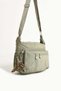 Women's Mink Shoulder Bag, Postman Crinkle Fabric Waterproof Crossbody Bag, 26X23Cm - 4