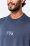 Jeans Men Crew Neck Brand Logo Short Sleeve T-Shirt, Dark Grey - 4