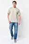 Men Crew Neck Brand Logo Short Sleeve T-Shirt, Light Grey - 2
