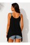 Women's Strappy Round Neck Asymmetrical Cut Detailed Viscose Blouse - 3