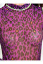 Purple Leopard Mesh Bodysuit - 2