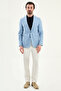 Gray Slim Fit Wide Mono Collar Pocket Men's Jacket Blue - 41491.26Y - 3