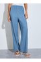 Oversize Fit Long Length Shirt With Shirt Collar And Wide Leg Pants Modest Set - 5