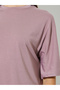 Pink Boxy Fit Round Neck T-Shirt - 4