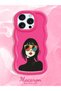 iPhone 16 Pro Compatible Case Camera Protector Red Silicone Couple Phone Case Girl Pattern - 2