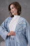 Women's Pearl Detailed Denim Kimono Cardigan Bottom-Top Set - 6