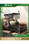 2 Tier Foldable Dish Rack, Double Storage Large Capacity, Kitchen Cutlery Drainer Rack with Water Conduit(Black)