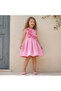 Round Neck Sleeveless Knee Length Prom Dress with Floral Applique