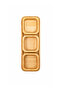 Bamboo 3-Piece Snack & Breakfast Set with Stand, Presentation Container, Stylish Serving Tray - 3