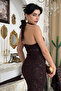 Halter Neck Jacquard Dress - 4
