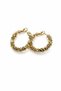 Women's Yellow Color Textured Hoop Earrings Stylish and Modern Design Bijouterie Earrings