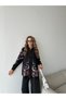 Women's Shirt with Stone Embroidery on Shoulders and Sleeves, Standard Pants Size Suit - 6