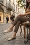 027-134 Comfortable Soft Hard-Toe Cap Buckle Detailed Women's Ballerinas - 4