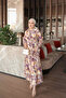 Purple Half-Buttoned Layered Dress with Elastic Sleeves - 2