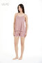 Women's 95% Viscose Shepherd Stitched Shorts Set - 2