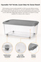 Storage Box with Lockable Lid - Children's Toy Organizer Baby Room Organizer 40Lt Gray - 3