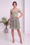 Women's Corset-Look Layered Skirted Lace Mini Dress Brown, Aqua Green, Ecru, Black, Burgundy - 5
