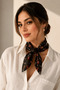 Lara Floral Patterned 100% Cotton Multi-Purpose Bandana Scarf - 5