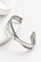 Luna Twist Silver Cuff Bracelet – Stainless Steel Open Cuff Bracelet