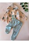 3-Piece Baby Boy Set with Teddy Bear Figure - 100% Cotton