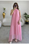 Pink Collared Lace Dress - 3438
