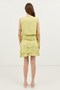Yellow Ruffled Women's Mini Dress - 8