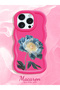 iPhone 12 Pro Compatible Case Camera Protector Red Silicone Couple Phone Case Floral Pattern - 2