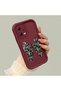 Xiaomi Poco X5 Compatible Case Camera Protector Claret Red Silicone Couple Phone Case Bow Tie Pattern - 2