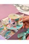 6-Person Porcelain Full Bloom Coffee Cup - 2
