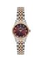 Dial with Burgundy Strap, Rose Gray Color, Same as in the Image, 28 mm Women's Wristwatch - 6