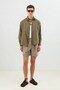 Khaki Cotton Relax Fit Men's Shirt - 4
