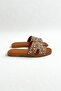 Tan Stone Flat Women's Slippers Gd102 - 3