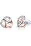 Crystal 18K Gold Plated 925 Sterling Silver Studs Earrings for Women Ladies Girls Gift Package Fashion Jewelry JR0692