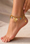 Steel Anklet with Dangle Detail, Natural Stone Anklet Models, Adjustable - 2