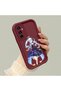 Samsung Galaxy F23 Compatible Case Camera Protector Claret Red Silicone Couple Phone Case Cat Pattern - 2