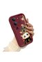 Redmi 15C 5g Compatible Case Camera Protector Burgundy Silicone Couple Phone Case Cat Pattern - 2