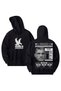 Khabib the Eagle Nurmagomedov Printed Cotton Long Sleeve Hooded Sweatshirt with 3 Yarns