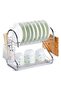 New Stainless Steel Double Layer Dish Drainer Drying Rack Dish Rack Over Sink Bowl Shelf Organizer Nonslip Cutlery Holder - 2