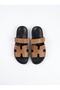Women's Fx2010-Clt Genuine Leather Tan Velcro Adjustable Orthopedic Slippers - 2