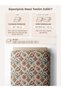 100% Cotton Satin Fabric 100X155 cm Cream Floor Tile Blue Floral Pattern Decorative Patchwork Fabric - 3