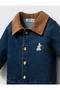 Baby Girl Denim Look Long Sleeve Jumpsuit with Pockets and Embroidery Detail Stylish Jumpsuit 9-24 Months - 2